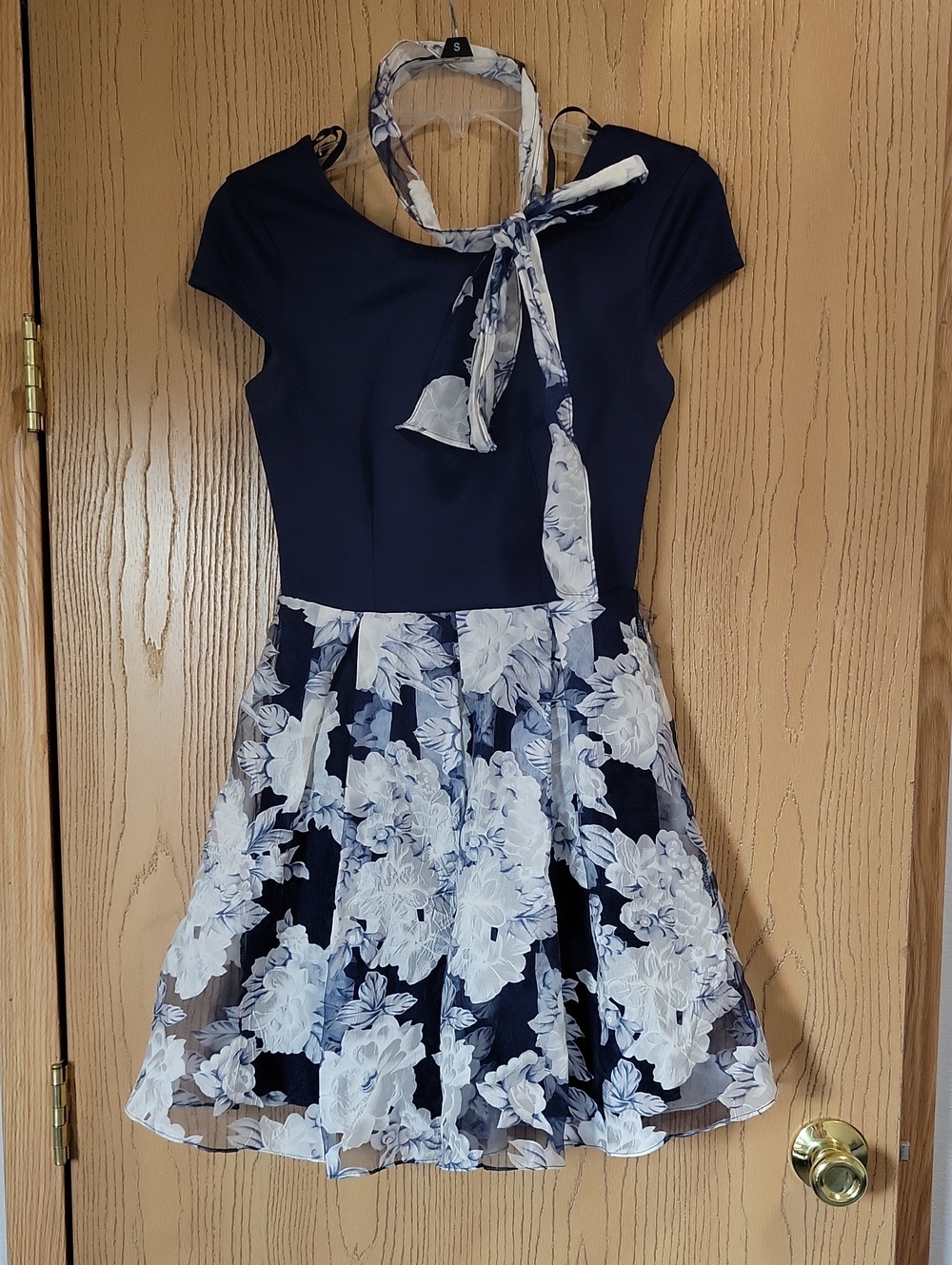 Navy & White Dress